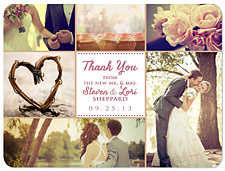 Wedding Thank You Magnet - Circle Date